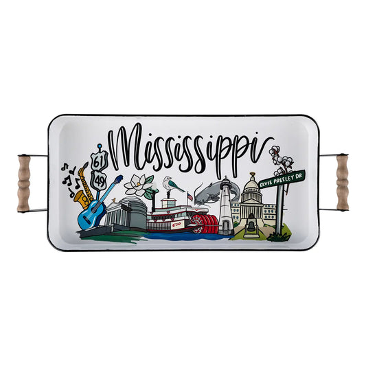 State of Mississippi Icon Serving Tray