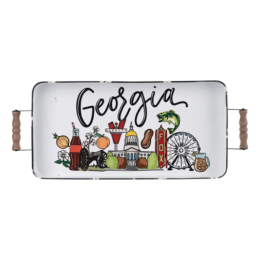 State of Georgia Icon Serving Tray