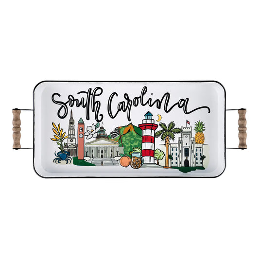 State of South Carolina Icon Serving Tray