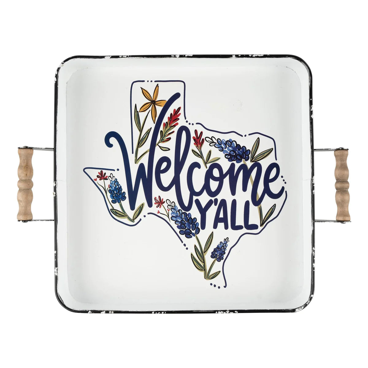 Welcome Y'all Enamel Tray