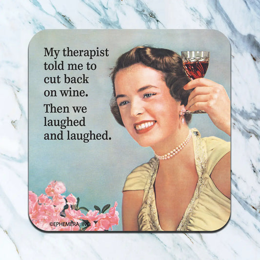 Cut Back On Wine Coaster