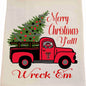 Texas Tech Christmas Tea Towel