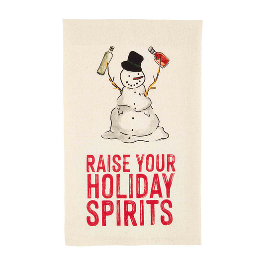 Raise Your Holiday Spirits Tea Towel