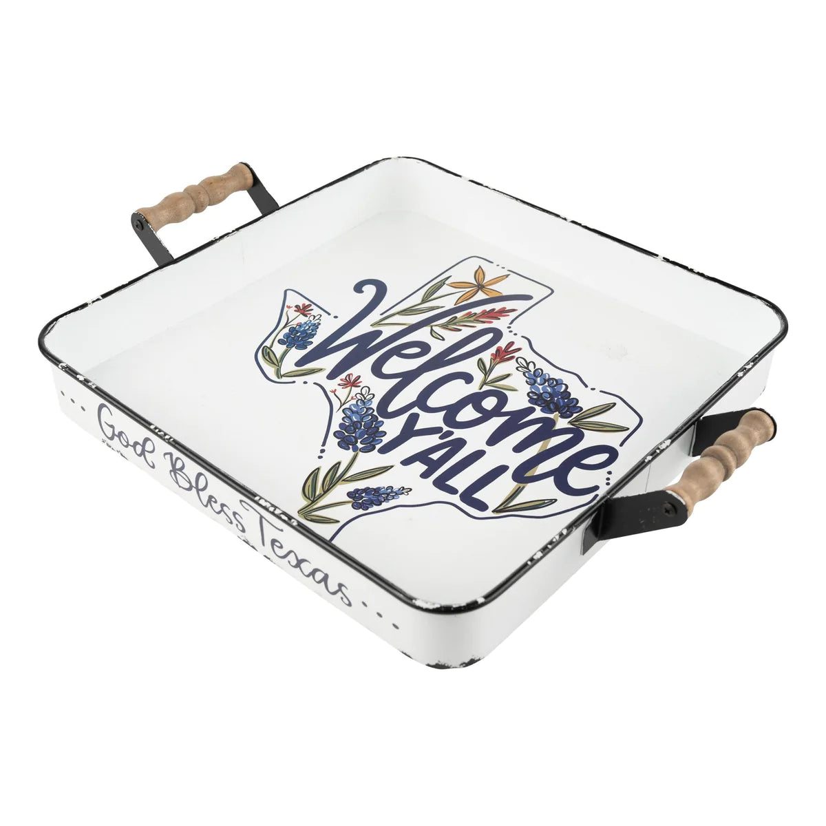 Welcome Y'all Enamel Tray