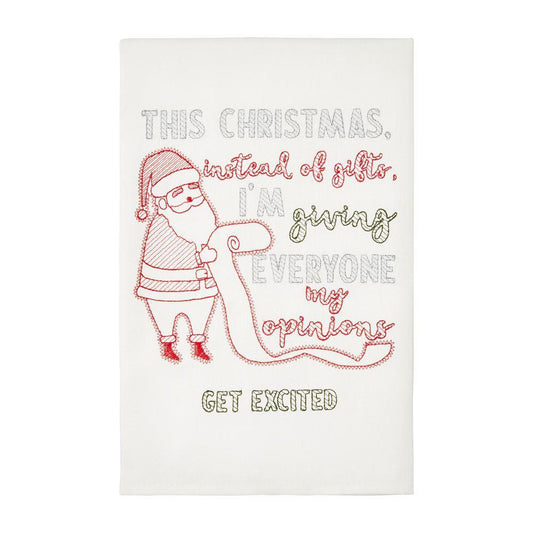 Christmas Instead of Gifts / Opinion Tea Towel