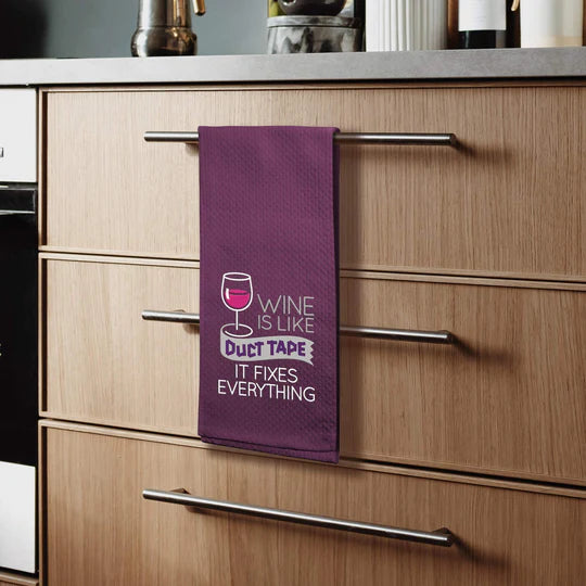 Wine is like Duct Tape Tea Towel