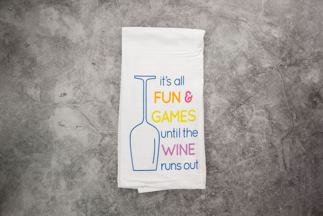 It's All Fun & Games Tea Towel