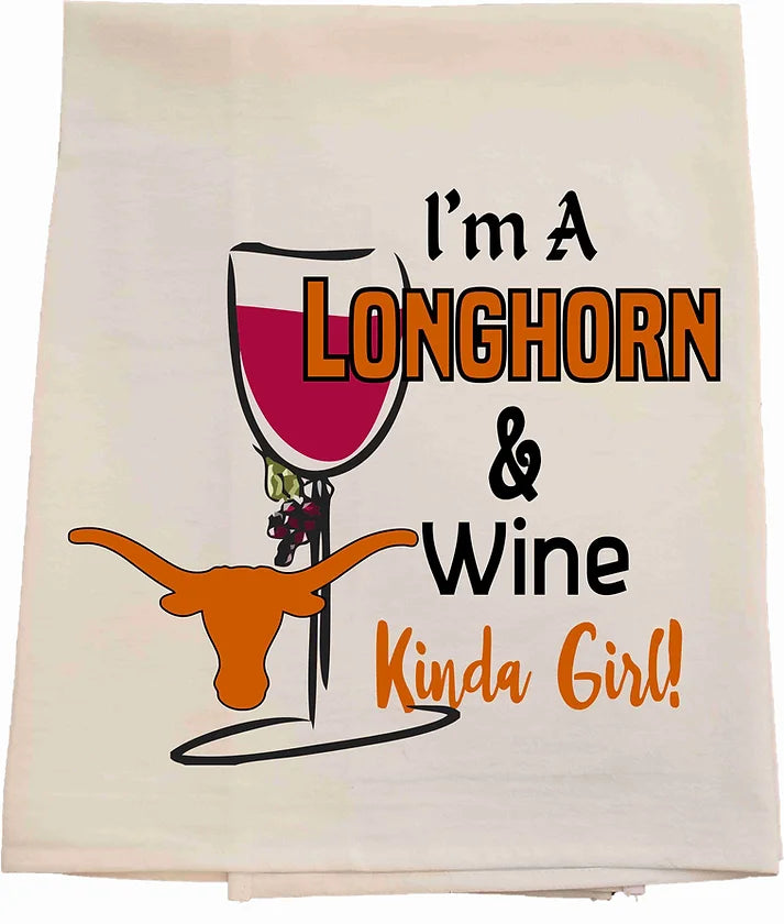 University of Texas Wine Tea Towel