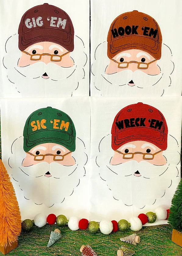 Collegic Santa Tea Towels